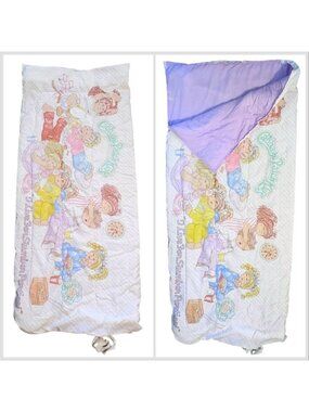 Cabbage Patch Kids Vintage 80s Kids Sleeping Bag With Zipper Sleepover Doll Core